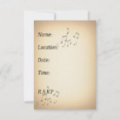 Harp-uitnodigingen Kaart (Achterkant)