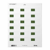 Harp van Erin Four Leaf Clover Green Etiket (Full Sheet)