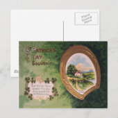 harp van Erin Hoefijzer St Patrick's Day Ca Briefkaart (Voorkant / Achterkant)
