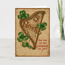 Harp van Erin Shamrock Top of the Morning Kaart