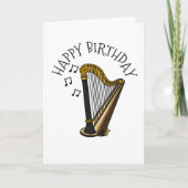 Harp Verjaardag Kaart Harpist String Musician (Voorkant)