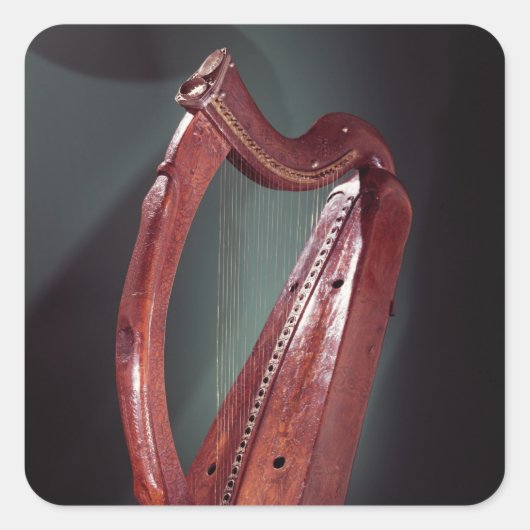 Harp Vierkante Sticker (Voorkant)