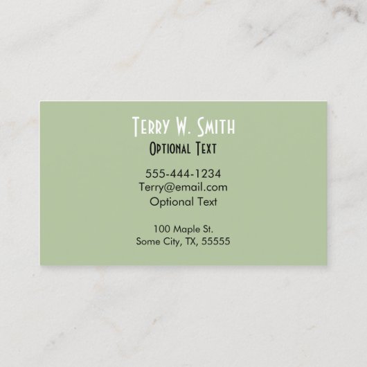 Harp Visitekaartje (Achterkant)