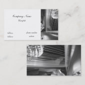 Harp Visitekaartje Black en White (Voorkant / Achterkant)