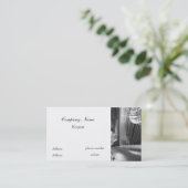 Harp Visitekaartje Black en White (Staand voorkant)