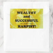 Harp Wealthy & Succesvolle rechthoekige Sticker (Tas)