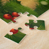 Harp ~ "Wij wensen u een prettige kerstdag" ~ Legpuzzel (Zijkant)