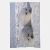 Harp-zeehond (Phoca groenlandica) Theedoek (Verticaal)