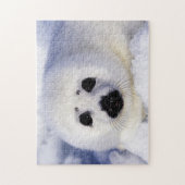 Harp-zeehondenpup in de Golf van St. Lawrence Legpuzzel (Verticaal)