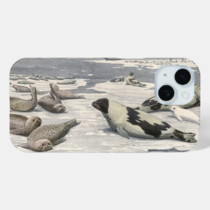 Harp-zegels in Arctische sneeuw door Louis Fuerte iPhone 15 Case