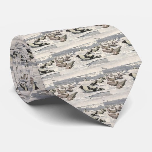  Harp-zegels in Arctische sneeuw door Louis Fuerte Stropdas (Opgerold)