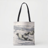 Harp-zegels in Arctische sneeuw door Louis Fuerte Tote Bag (Voorkant)