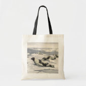 Harp-zegels in Arctische sneeuw door Louis Fuerte Tote Bag (Voorkant)