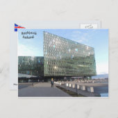 Harpa Concert Hall, Reykjavik, IJsland. Briefkaart (Voorkant / Achterkant)