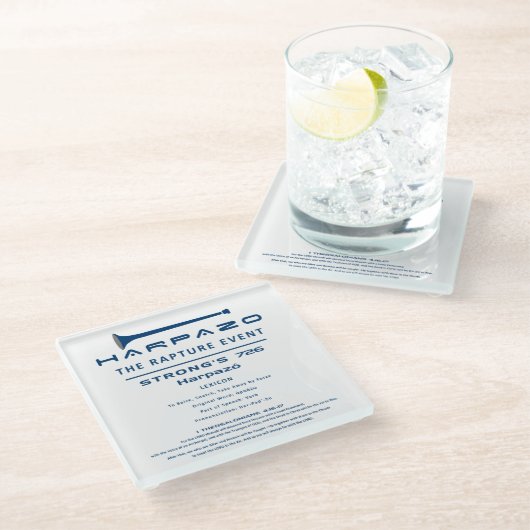 Harpazo Rapture Event Glazen Onderzetter (Schuin)