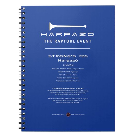 Harpazo Rapture Event Notitieboek (Voorkant)