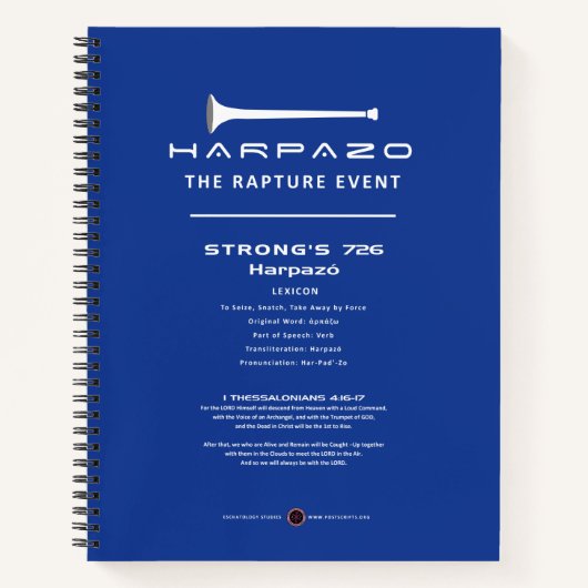 Harpazo Rapture Event Notitieboek (Voorkant)