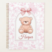 Harper | Aangepaste Roze Teddybeer Nursery Design Planner (Voorkant)