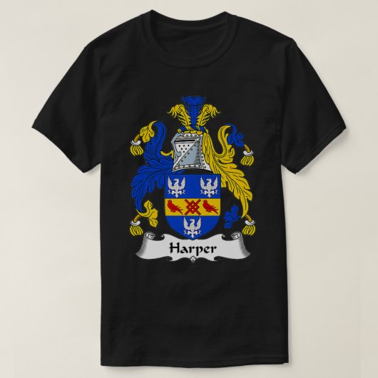 Harper Coat of Arms  Family Crest 60th  T-shirt (Design voorkant)