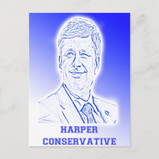 Harper Conservatief Briefkaart (Voorkant)
