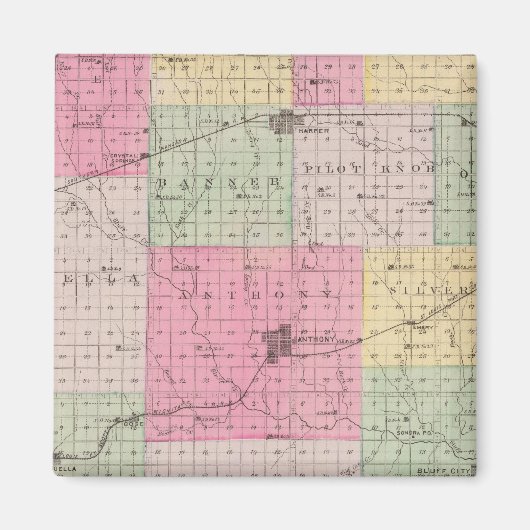 Harper County, Kansas Magneet (Voorkant)
