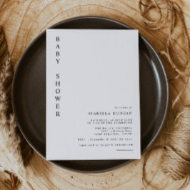 HARPER Eenvoudig modern, minimalistisch Baby showe Kaart