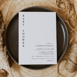 HARPER Eenvoudig modern, minimalistisch Baby showe Kaart