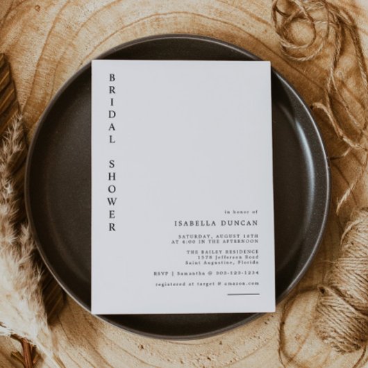 HARPER Eenvoudig modern, minimalistisch Vrijgezell Kaart