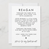 HARPER-foto-bridesmaïstisch voorstel Kaart (Achterkant)