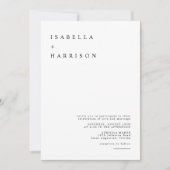 Harper - Modern minimalist Simple Serif Wedding Kaart (Voorkant)