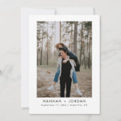 HARPER moderne kalligrafie bespaart de datumUitnod Kaart (Achterkant)