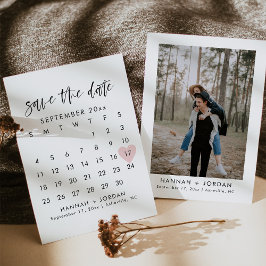 HARPER moderne kalligrafie bespaart de datumUitnod Kaart