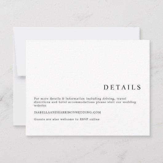 HARPER Moderne Minimalistische Kaart met details v (Voorkant)