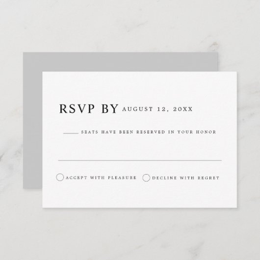 HARPER Moderne Minimalistische Klassieke seriële s Kaart (Voorkant / Achterkant)