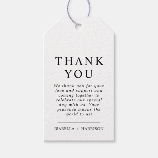 Harper - Moderne minimalistische seriefabricage Cadeaulabel (Voorkant)