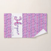 Harper naam betekent bloem hart roze handdoek (Handdoek)