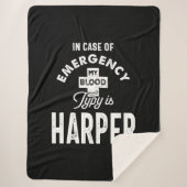Harper Personalized Name Birthday Gift Sherpa Deken (Voorkant)