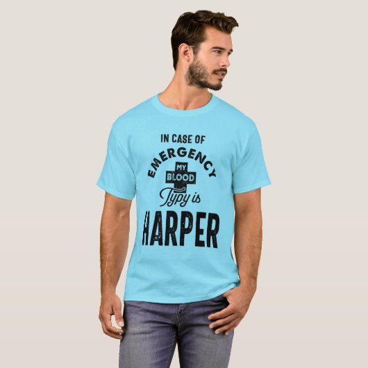 Harper Personalized Name Birthday Gift T-shirt (Voorkant volledig)