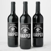 Harper Personalized Name Birthday Gift Wijn Etiket (Flessen)