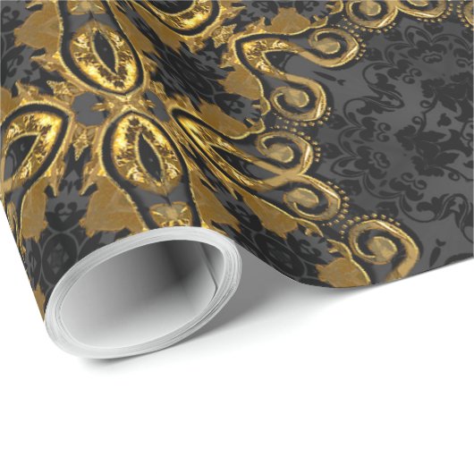 Harper Rush Midnight Elegance Baroque Cadeaupapier (Rol Hoek)