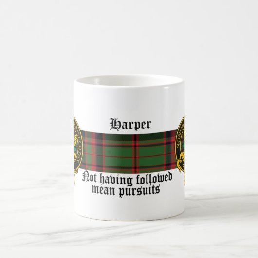 Harper Scottish Crest en Tartan mok (Center)