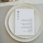 HARPER Simple Clean Modern Minimalist Menu Kaart