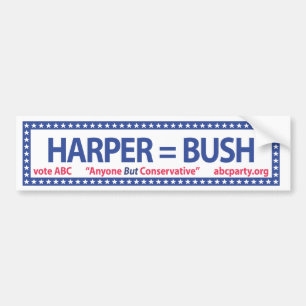 Harper = Struik bumper sticker