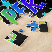 "HARPER" Voornaam, geun "HAPPY BIRTHDAY" Legpuzzel (Zijkant)