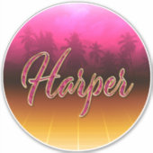 Harper Vorname Name golden pink Aufkleber Sticker (Voorkant)