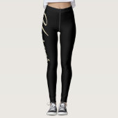 Harper white gold Handwriting Hose Leggings (Voorkant)