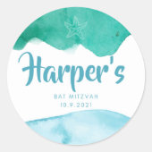 Harper's Bat Mitzvah Ronde Sticker (Voorkant)