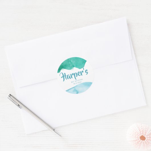 Harper's Bat Mitzvah Ronde Sticker (Envelop)
