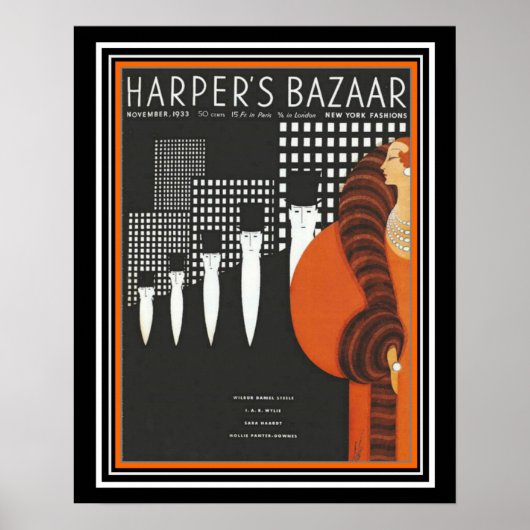 Harpers Bazaar Art Deco Hoesje 16 x 20 Poster (Voorkant)