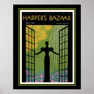 Harpers Bazaar Art Deco Hoesje 16 x 20 Poster